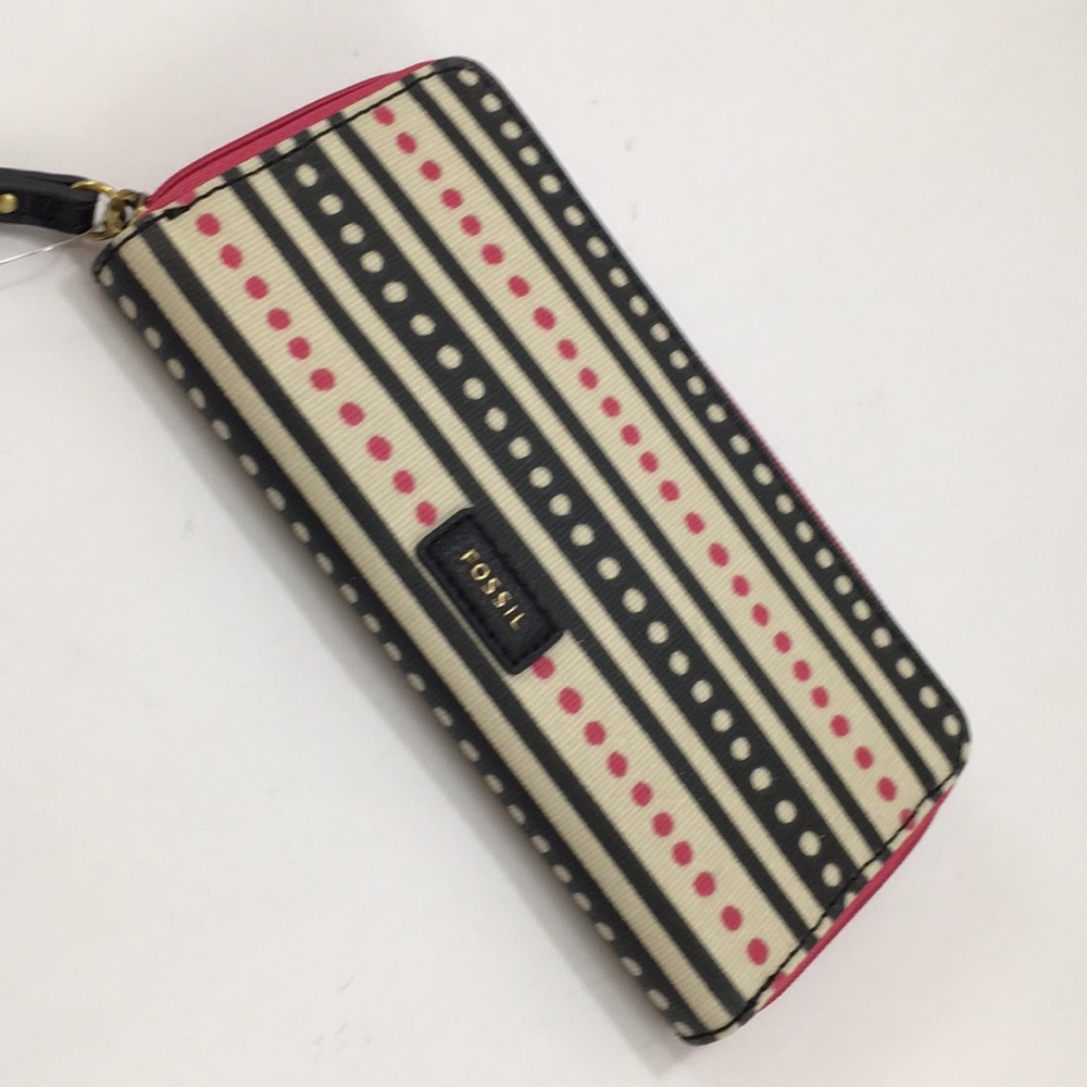 New Fossil Spots & Stripes Long Wallet